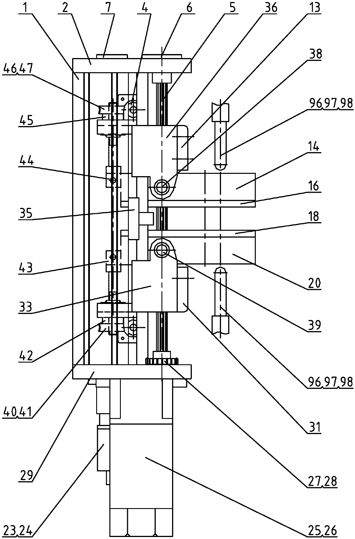 Double-working-end automatic grinding device used for resistance spot welding electrodes