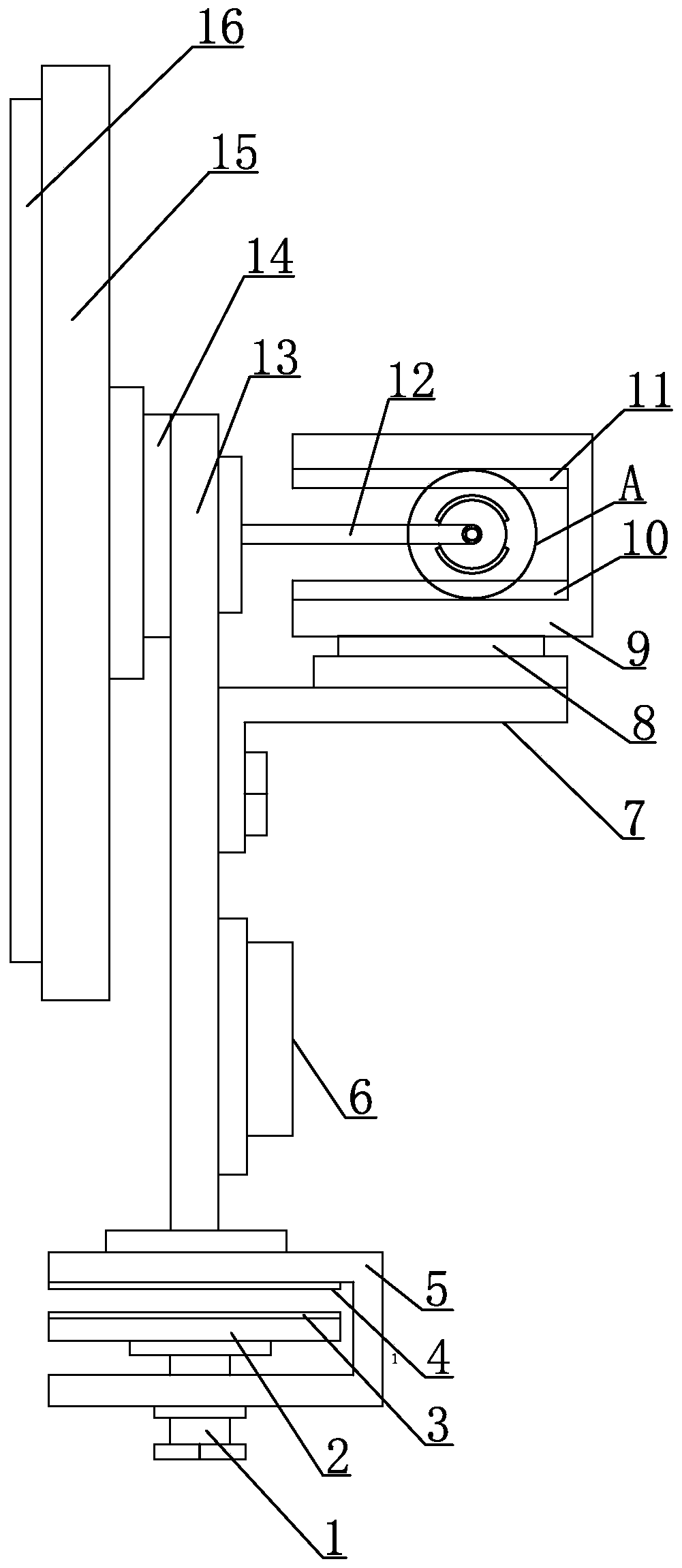 Anti-fall stable mobile phone support structure