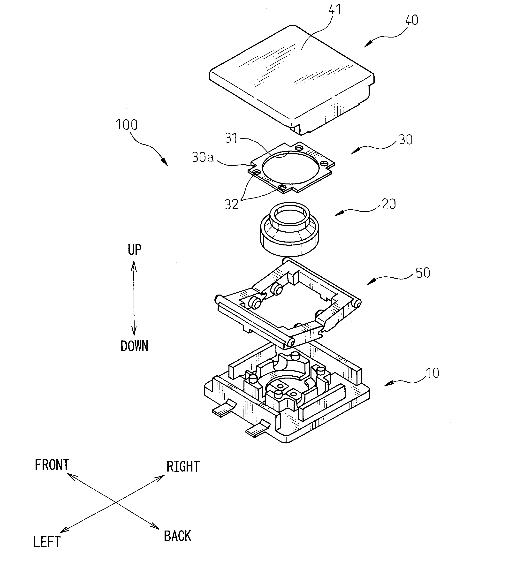 Push button-type switch device