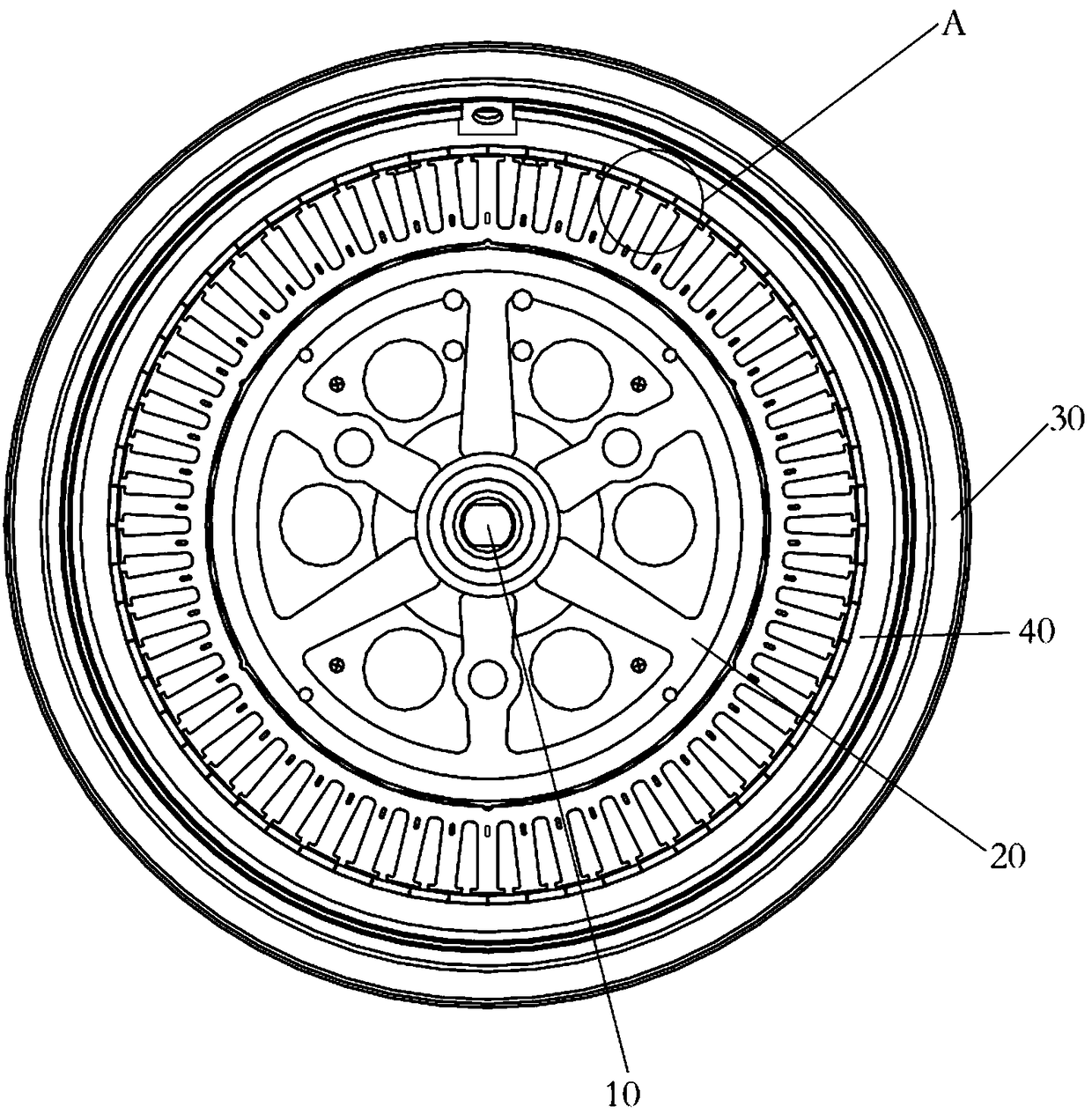 Three-phase alternating current motor