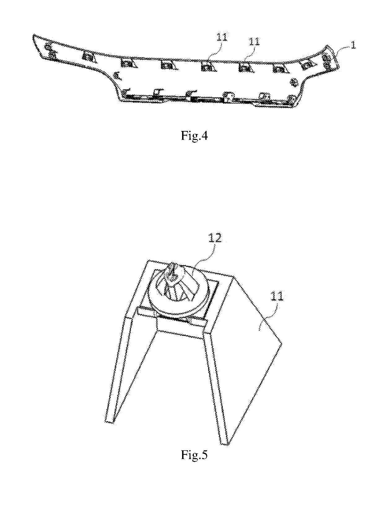 Flexible plastic snap-receiving socket