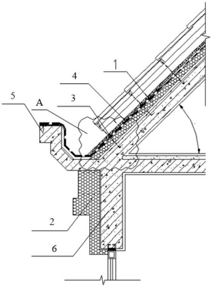 Sloping roof structure