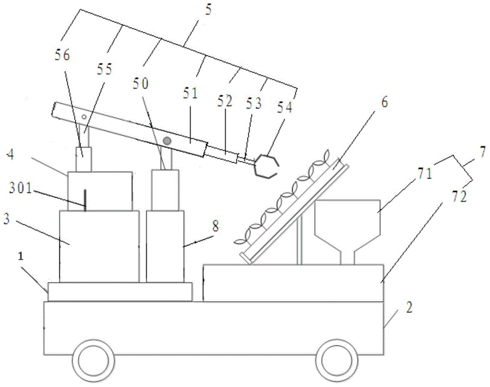 Facility crop transplanting machine