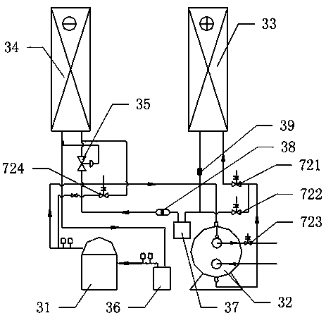 Blast capacity variable fluorine pump energy-saving type air conditioner and control method thereof