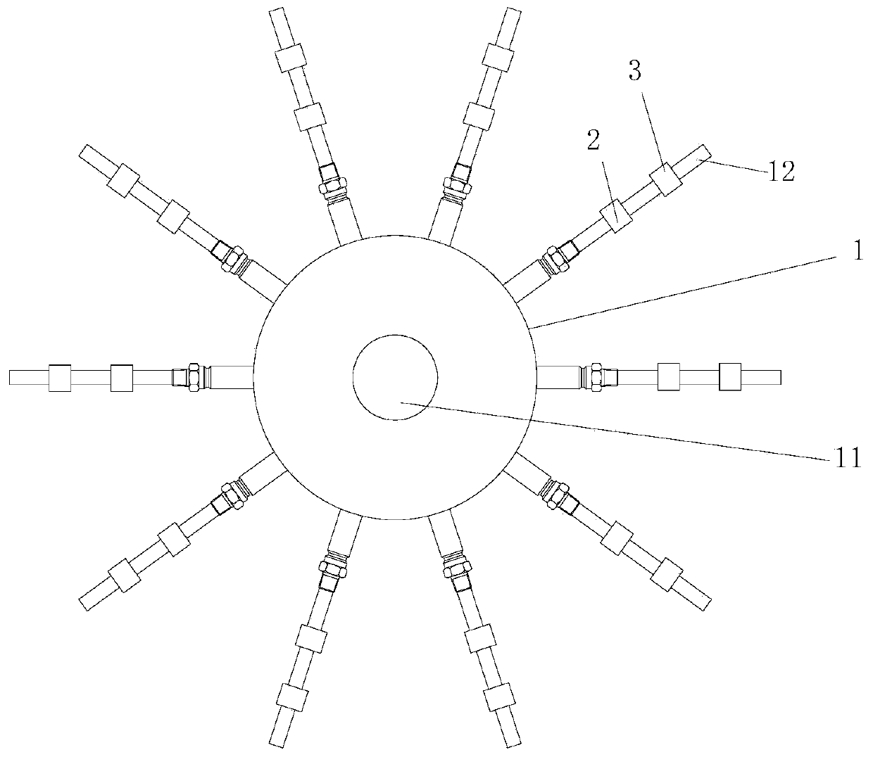 Control device for crystal growth furnace cooling water flow adjustment