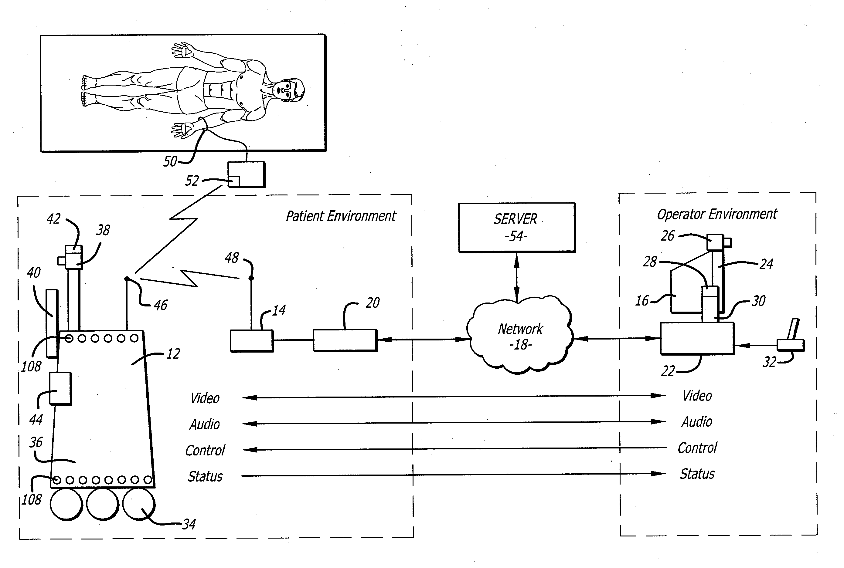 Telerobotic system with dual application screen presentation