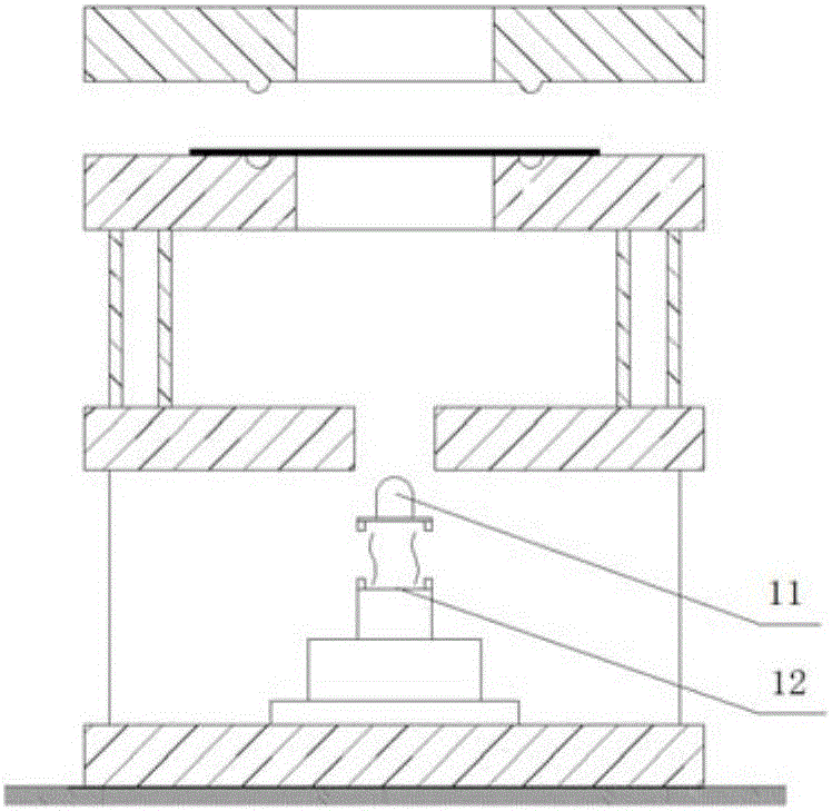 Test device and method for acquiring forming limit diagrams under complicated loading condition