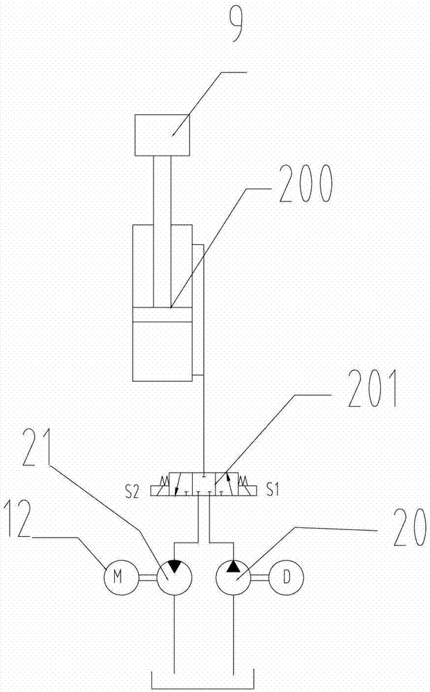 Vehicle hybrid power system and container stacker