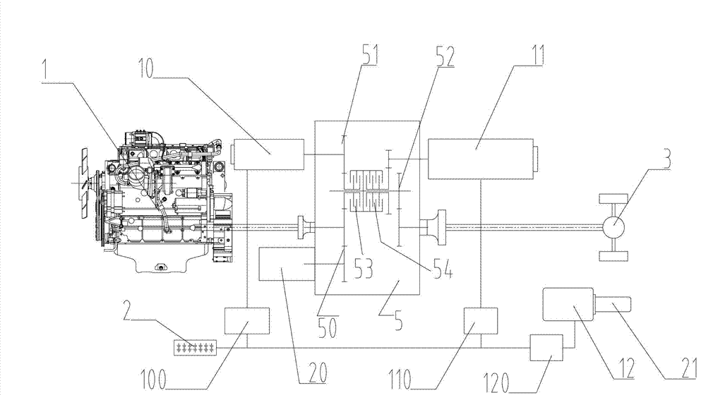 Vehicle hybrid power system and container stacker