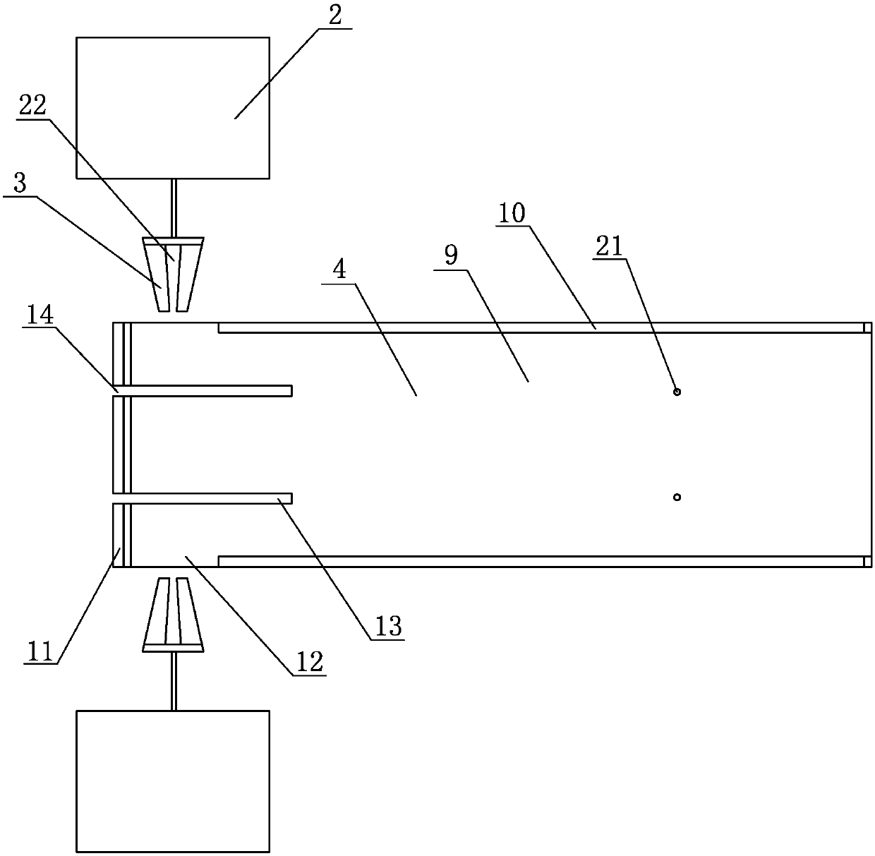 Packing device for dry powder extinguishing agent