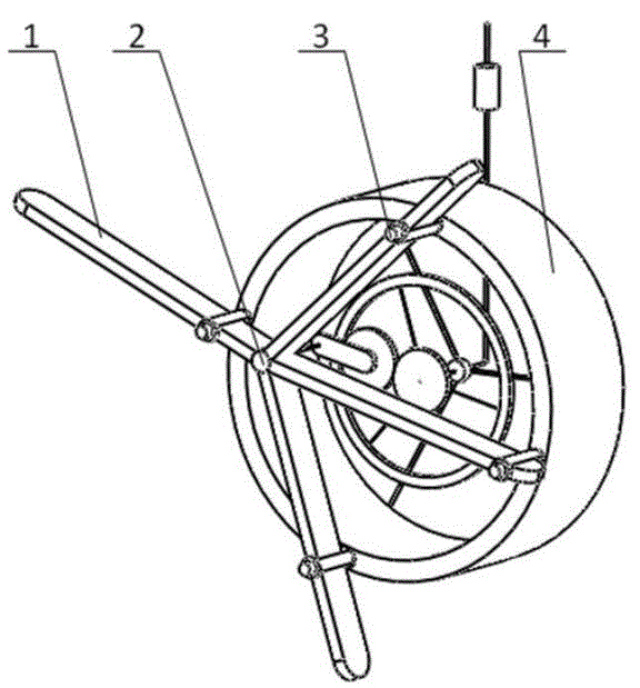 Wheel foot amphibious robot mechanism based on differential wheel eccentric mechanism