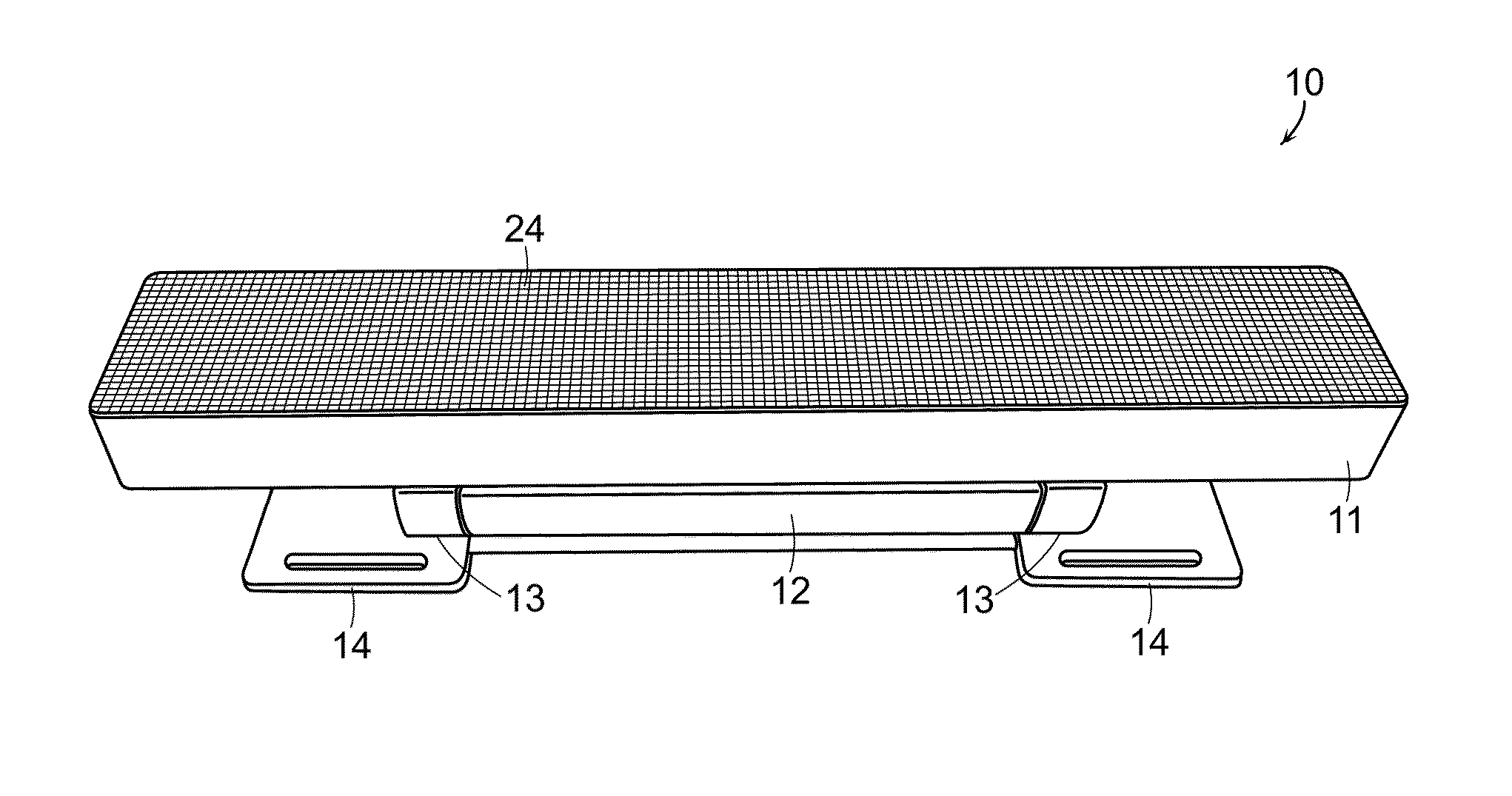 Linear LED illumination device with improved rotational hinge