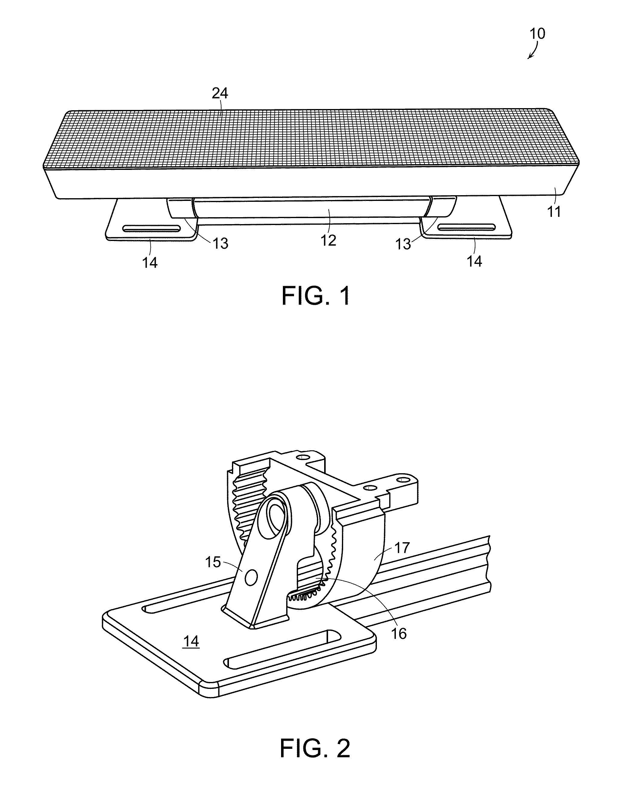 Linear LED illumination device with improved rotational hinge