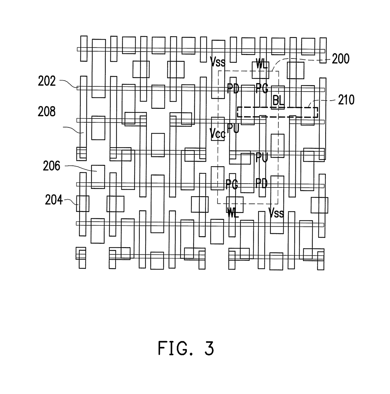 Electronic circuit of fin FET and methof for fabricating the electronic circuit