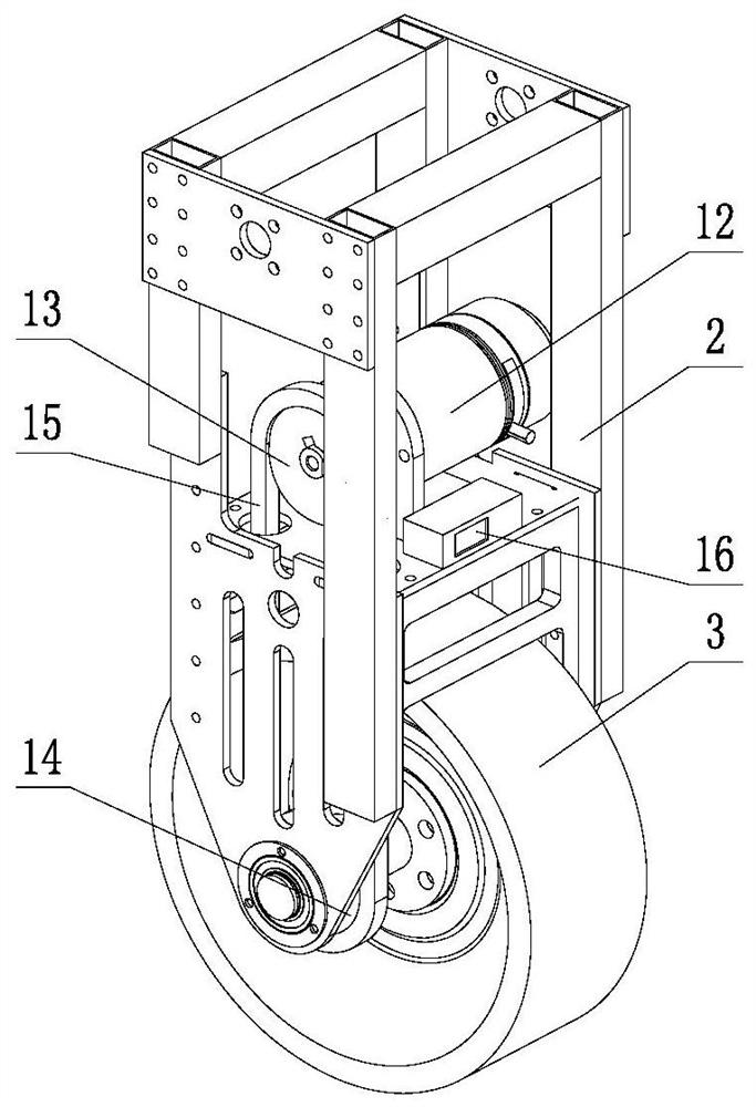 A wheel-leg composite fast step-up chassis suitable for mobile robots