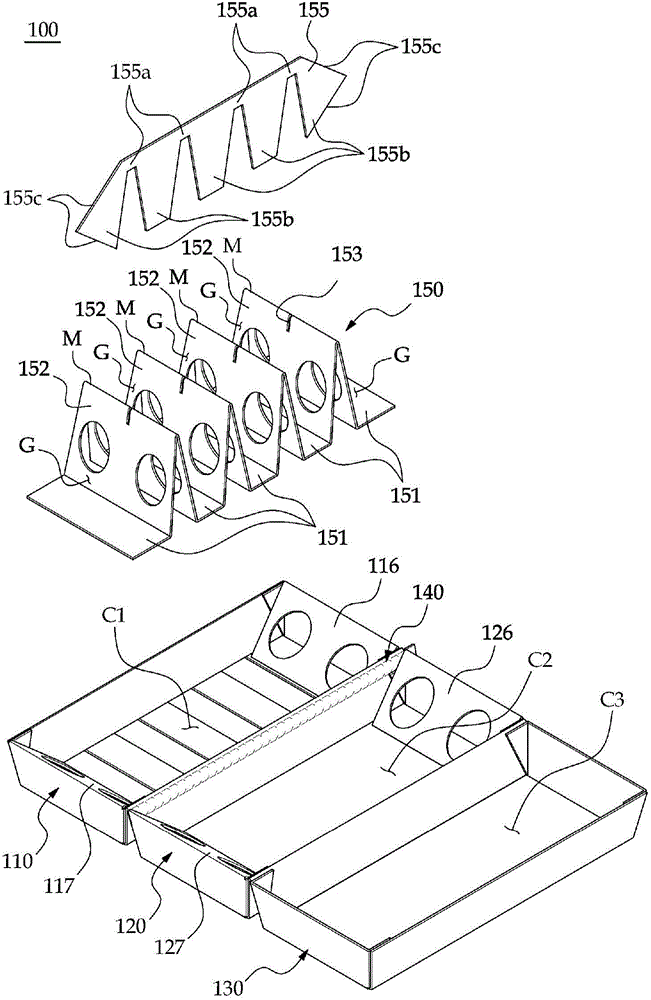 Stackable article-packaging container