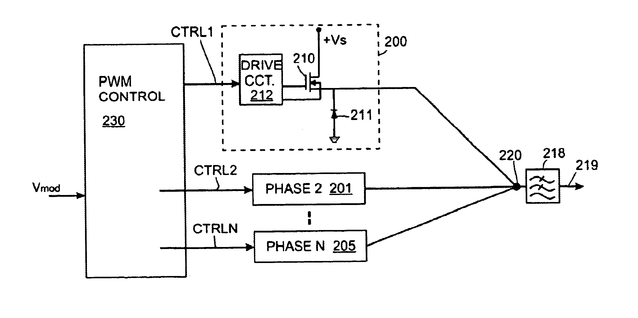 Modulated power supply