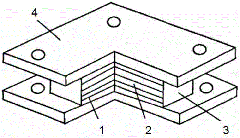 Chemigum composite material for high-damping shock-insulation support and preparation method of chemigum composite material