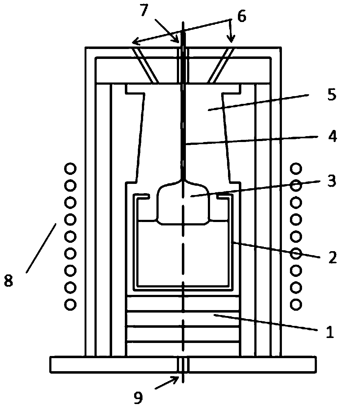 Pulling method crystal growth furnace