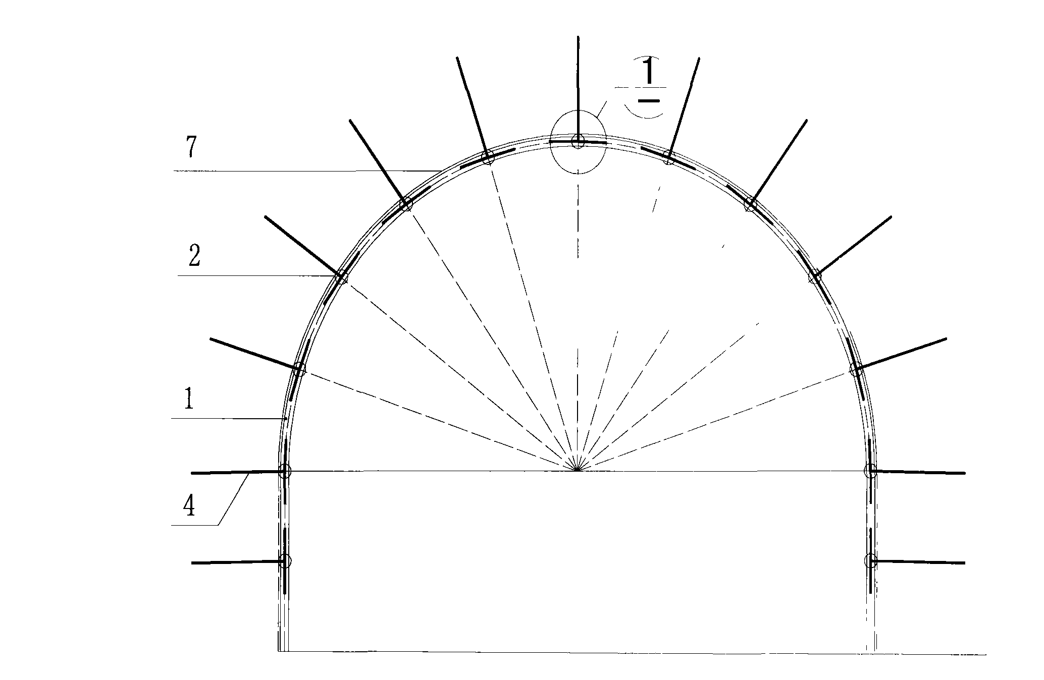 Combined support device of network frame and concrete and application method in underground engineering