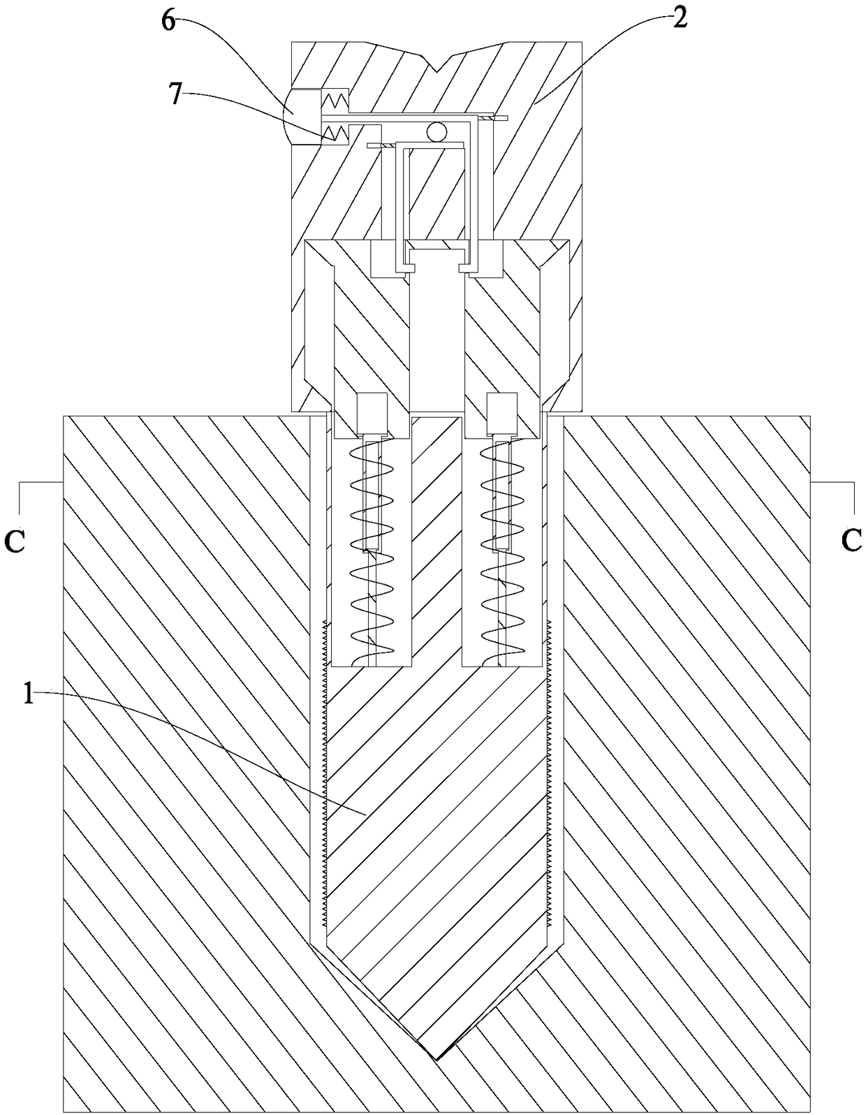 Anti-derotation screw capable of cooperating with hole depth