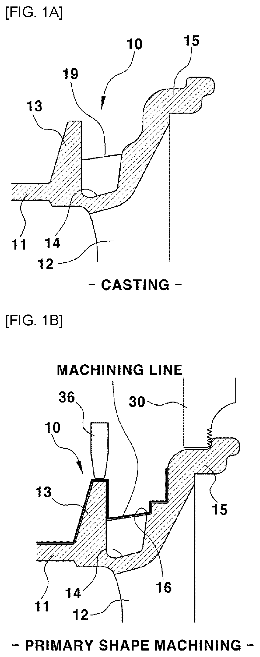 Vehicle wheel having adjustable insert neck and method for manufacturing the same