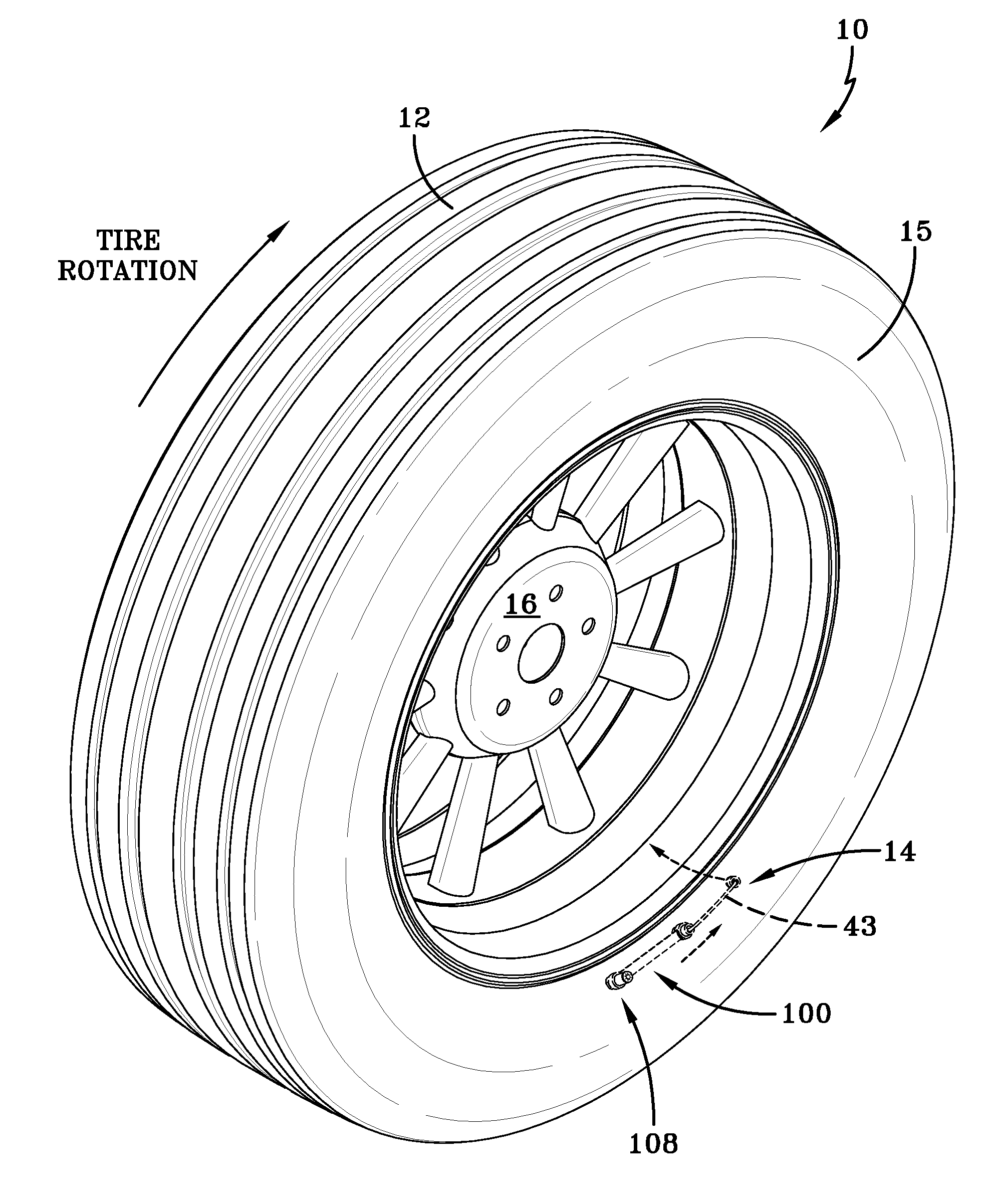 Self inflating tire with pressure regulator