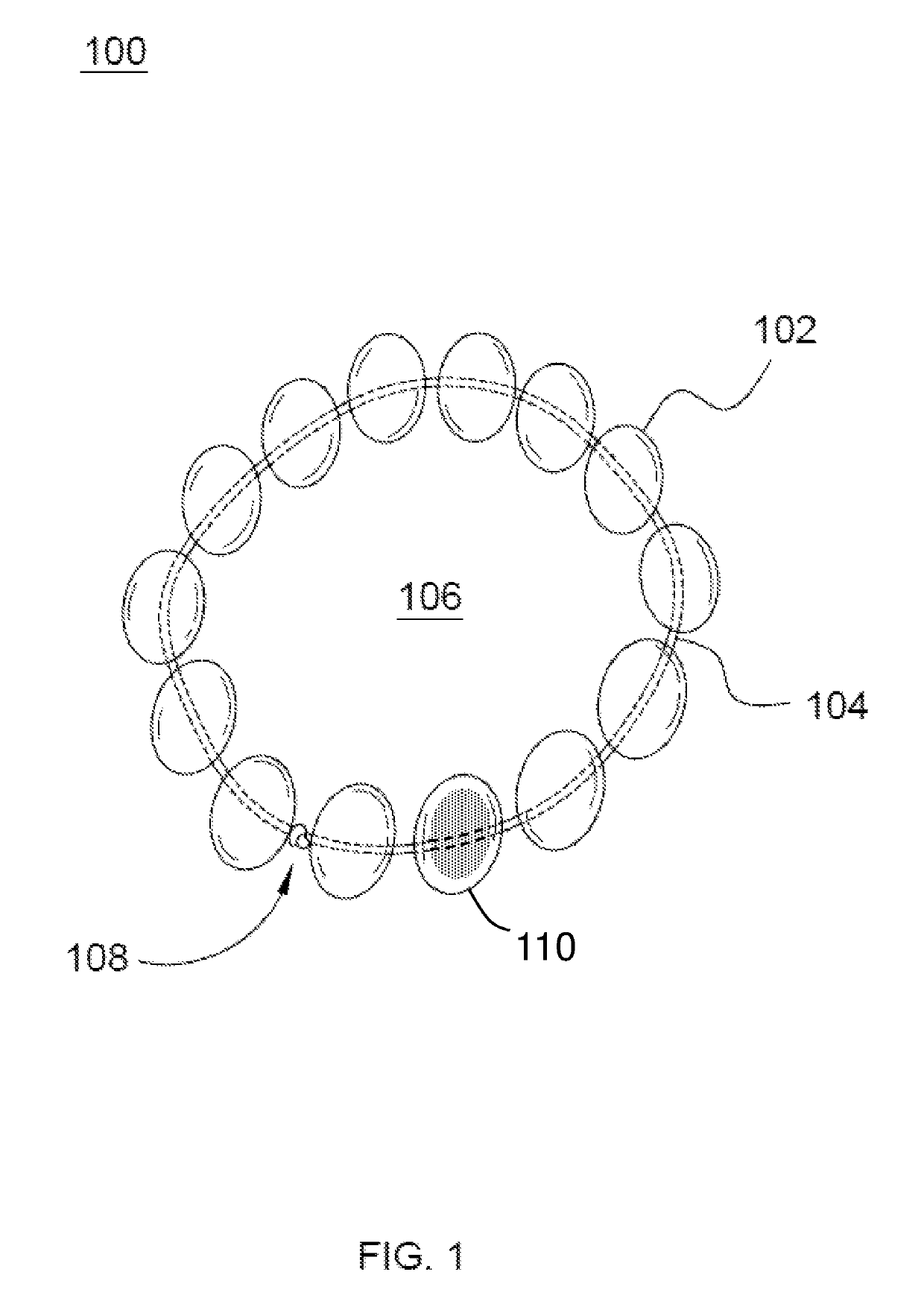 Arrangement of capsule beads filled with topical material