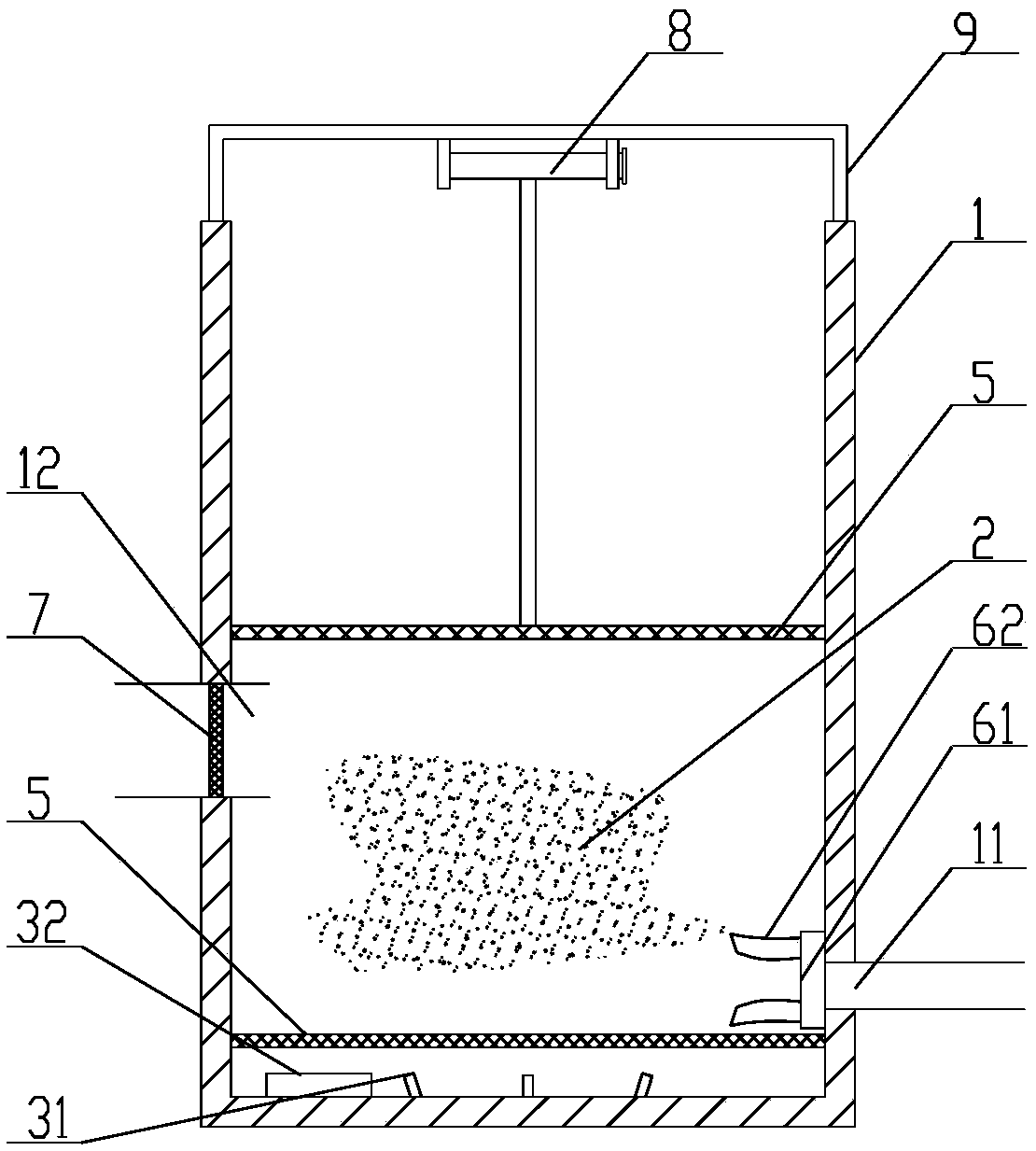 Novel activated carbon cleaning device