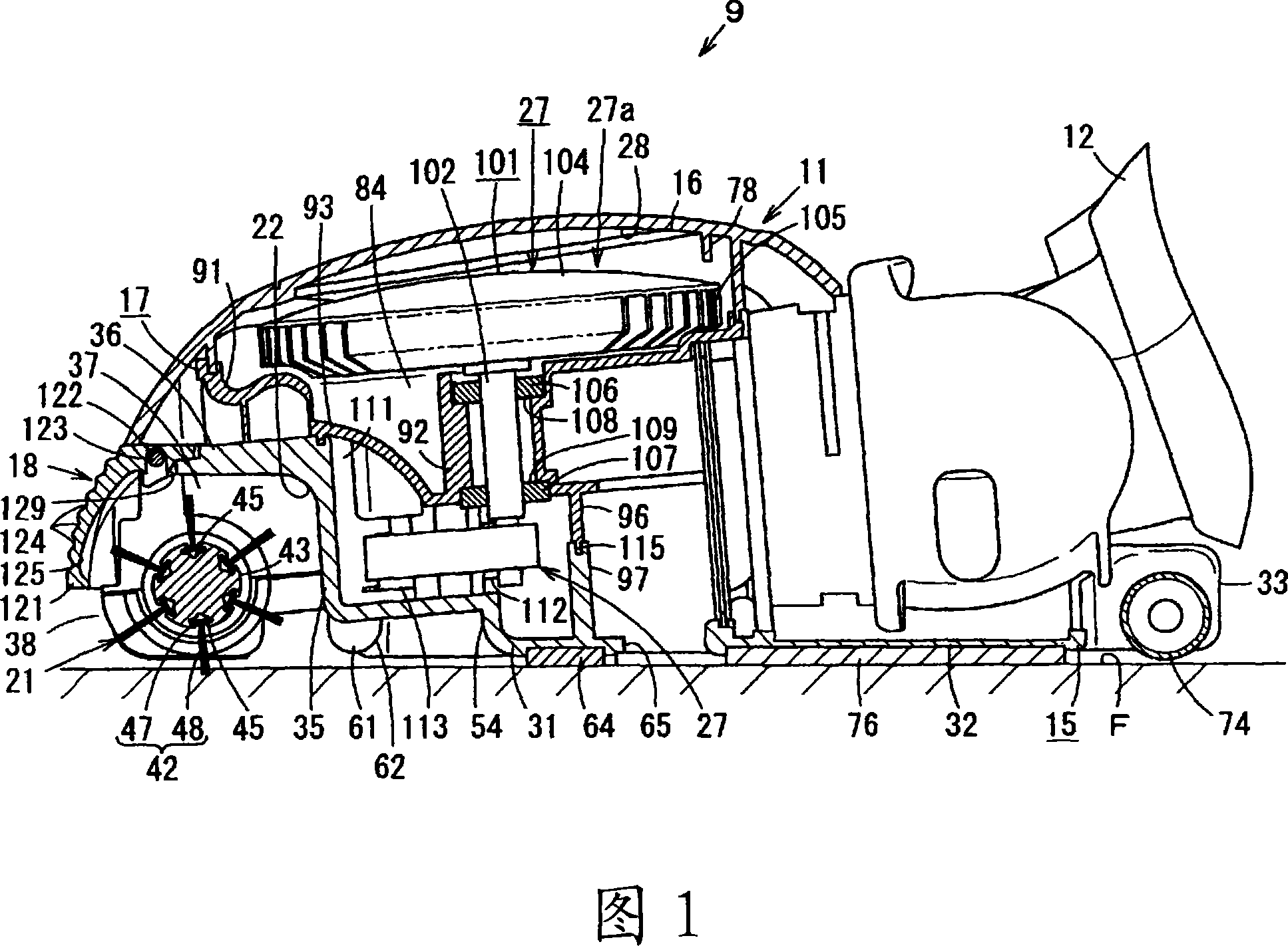 Electric cleaner and suction mouth body