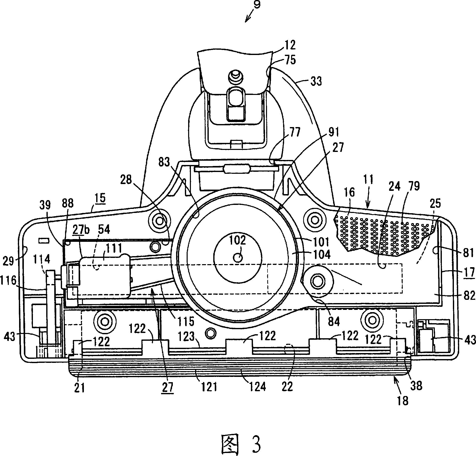 Electric cleaner and suction mouth body