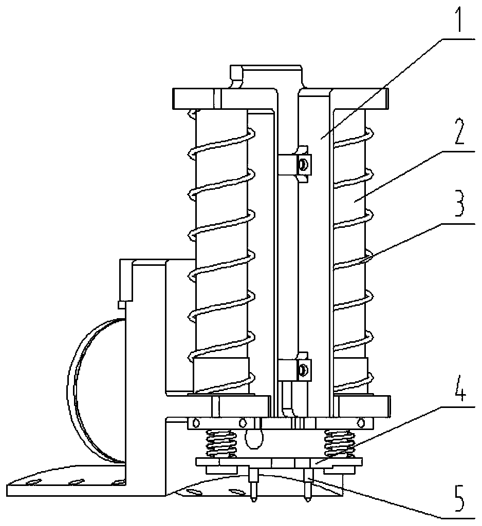 A vertical locking separation recovery mechanism