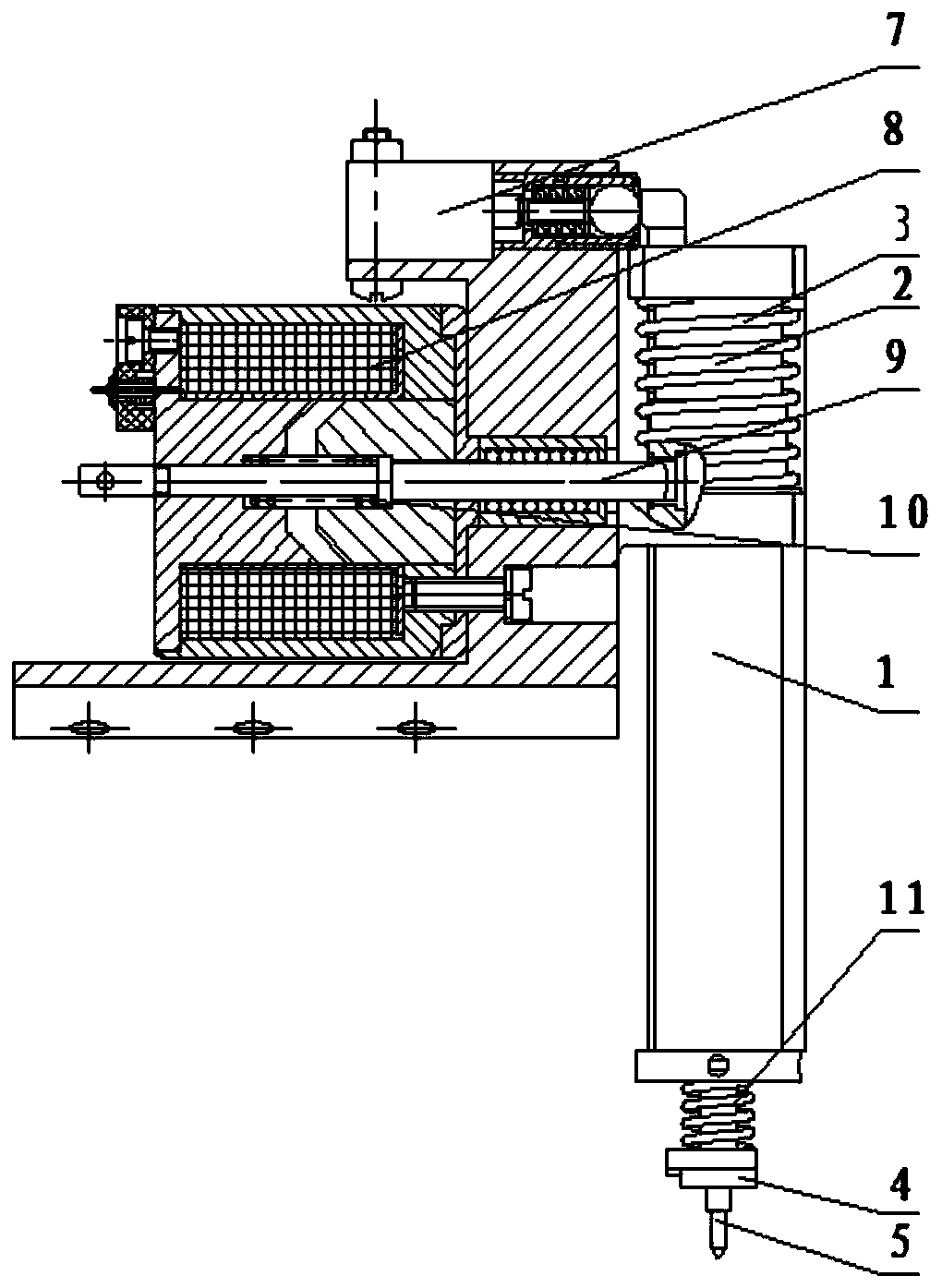 A vertical locking separation recovery mechanism