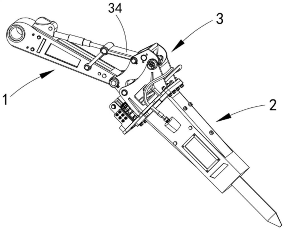 Manipulator with hydraulic quick-change connector