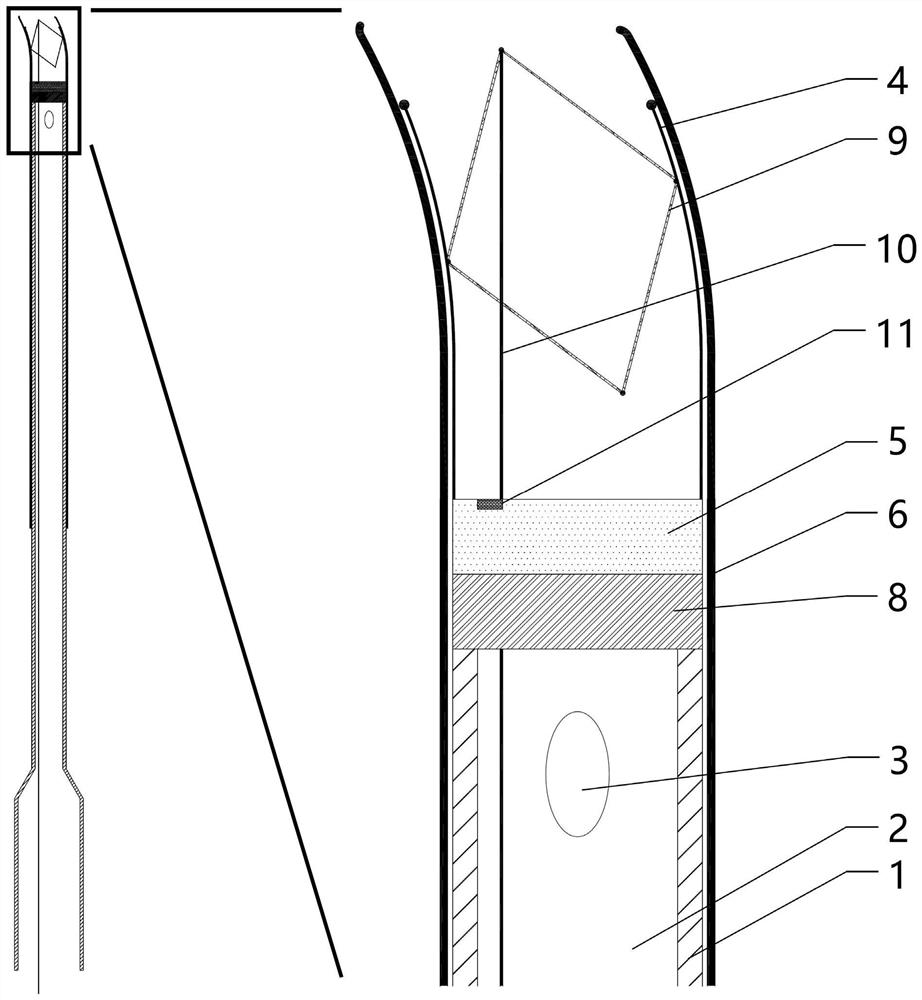 Non-bag leakage-proof indwelling catheter as well as manufacturing method and application thereof