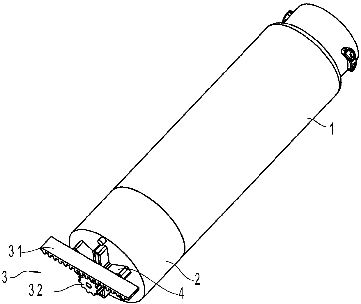 Water purifier filter element with cleaning function