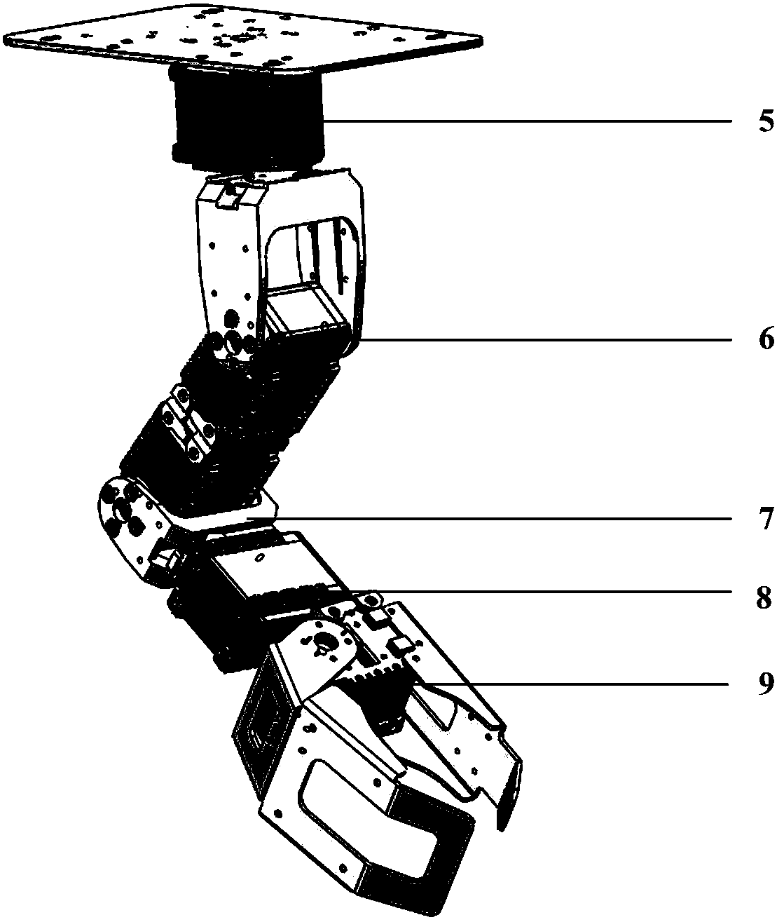 Rotor wing flight mechanical arm system and algorithm based on dynamic gravity center compensation