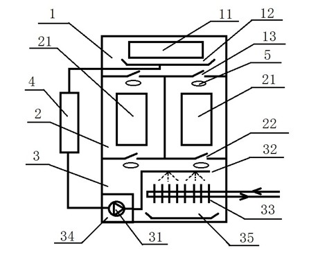 Adsorption type water-cooling machine