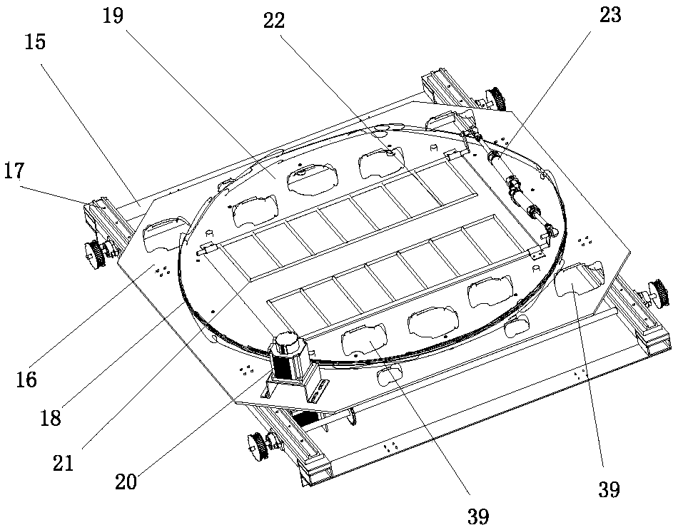 High-speed stacking machine for bagged feed and stacking method thereof