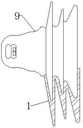 Anti-collision damping umbrella skirt of insulator