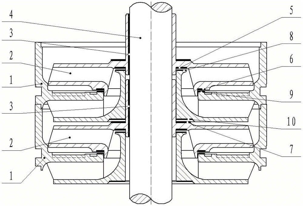 An automatic floating lubrication type high-lift multi-stage pump