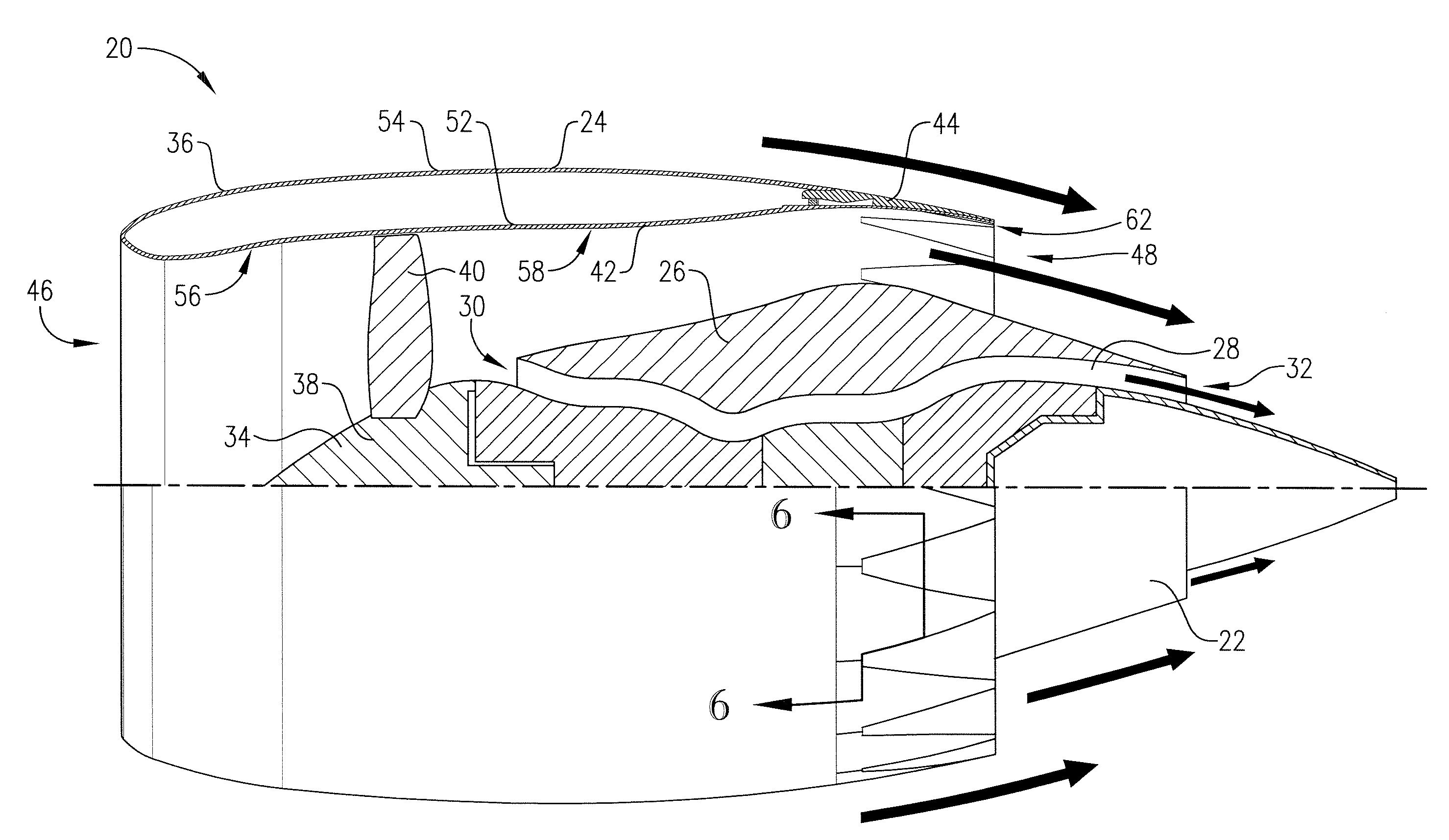 Dilating fan duct nozzle