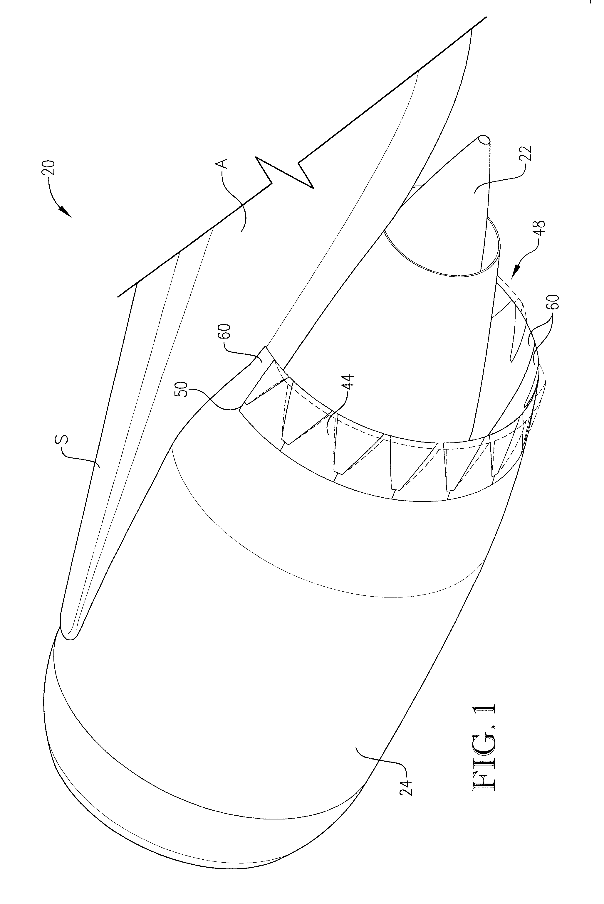 Dilating fan duct nozzle