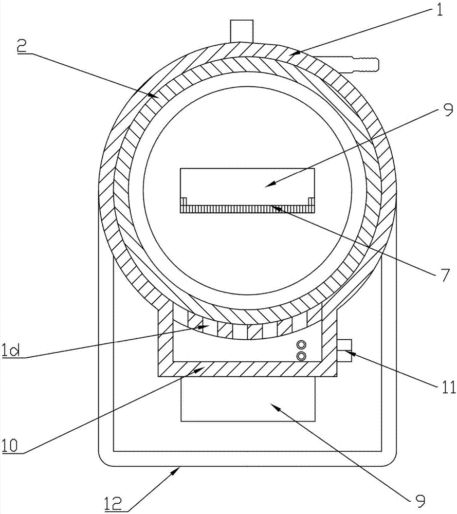 Water washing and acid washing dual-purpose tank with built-in pneumatic guiding fastening piece