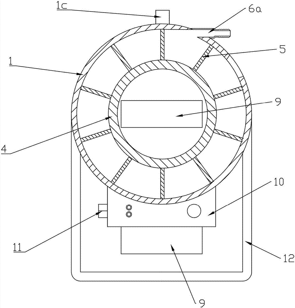 Water washing and acid washing dual-purpose tank with built-in pneumatic guiding fastening piece