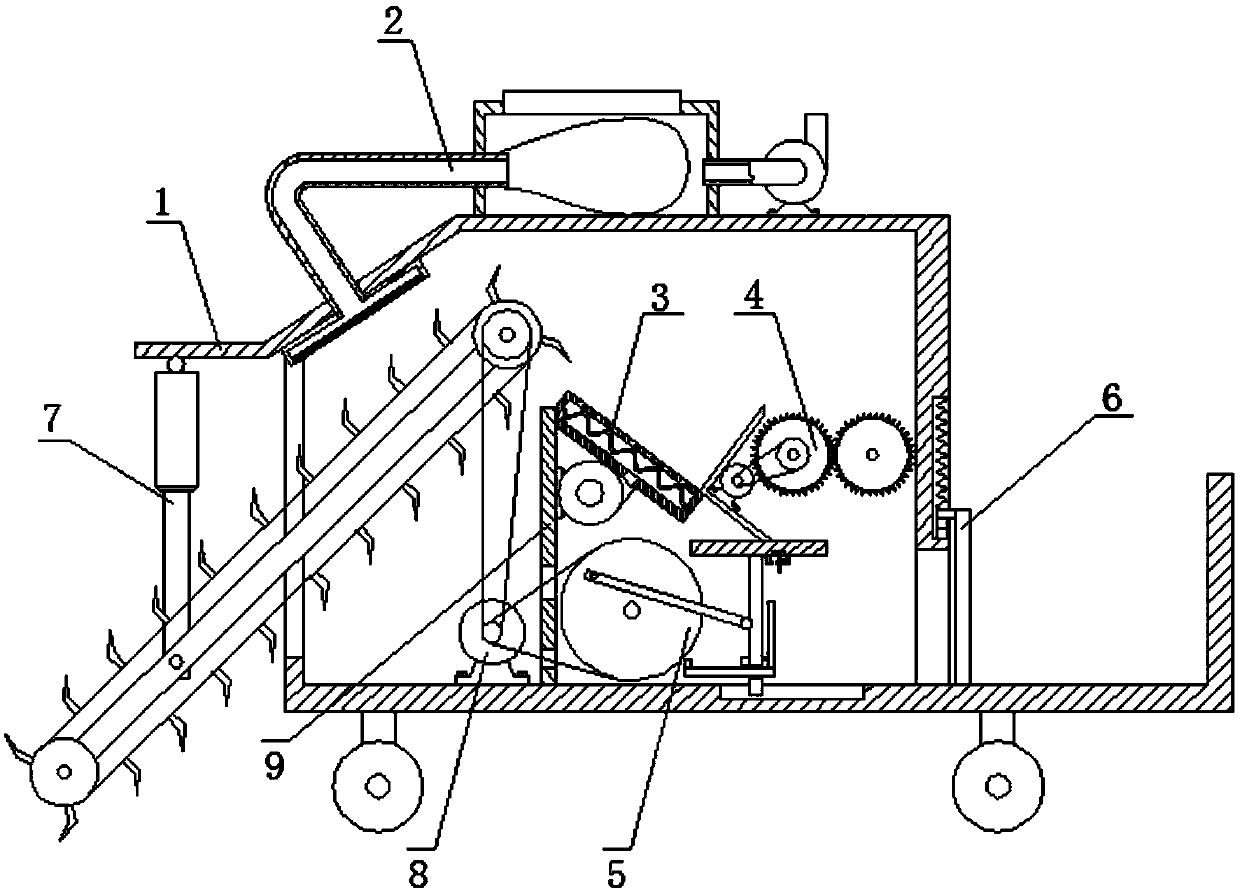 New energy straw recovering and processing device