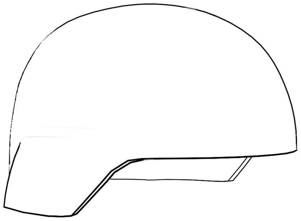 Bulletproof helmet body and preparation method thereof