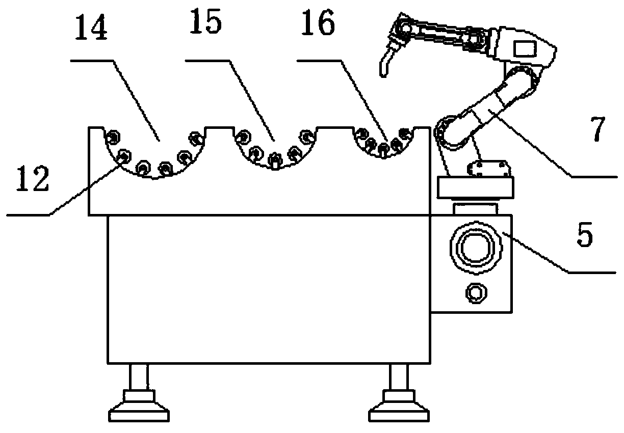 Robot welding production line