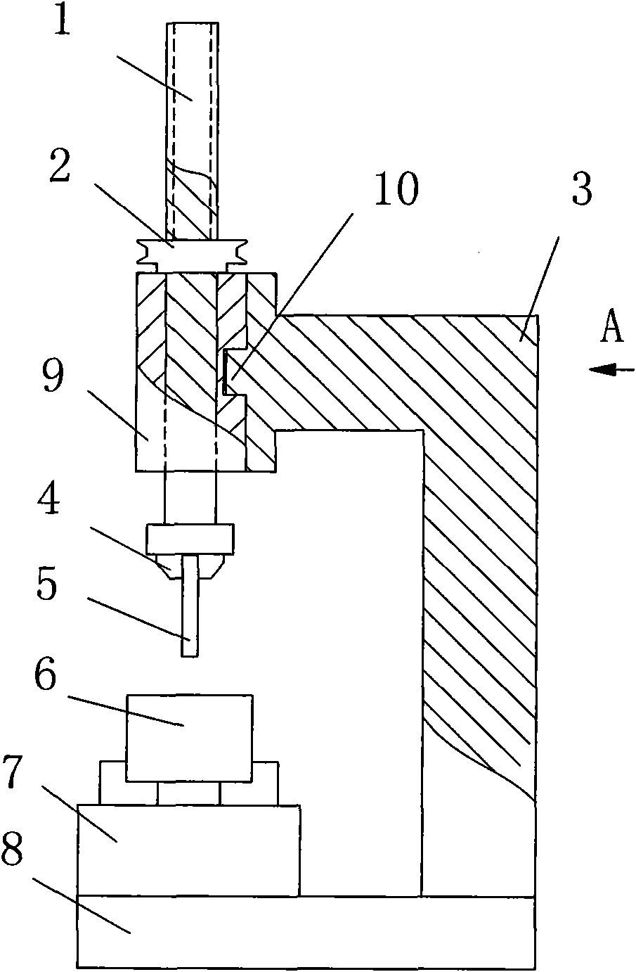 Electric spark punching machine capable of punching conical holes