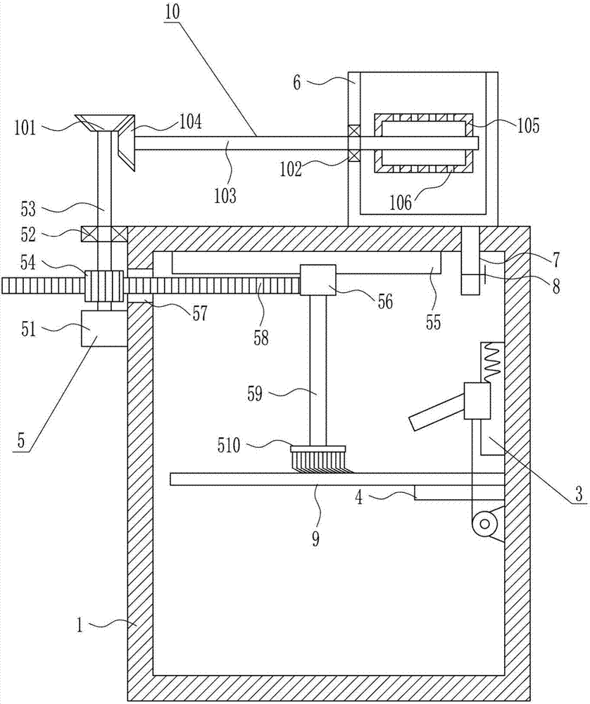 Quick cleaning device for testing equipment